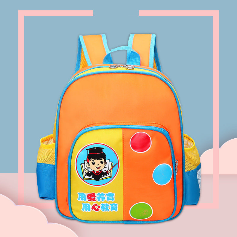 Kindergarten schoolbag manufacturer wholesale printed british men's and women's training class chain handle schoolbag printed logo