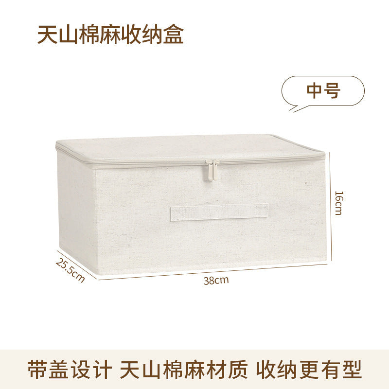 Washable clothing storage box Foldable large-capacity thickened fabric dustproof and moisture-proof upper cover quilt storage box