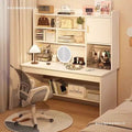 Nordic student desk with bookshelf - all-in-one home bedroom desktop computer desk - assembled study table for elementary school students - writing desk
