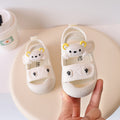 Baby boys' summer first walker sandals - soft sole, minimalist bear design, closed-toe beach shoes for toddlers (1-2 years)