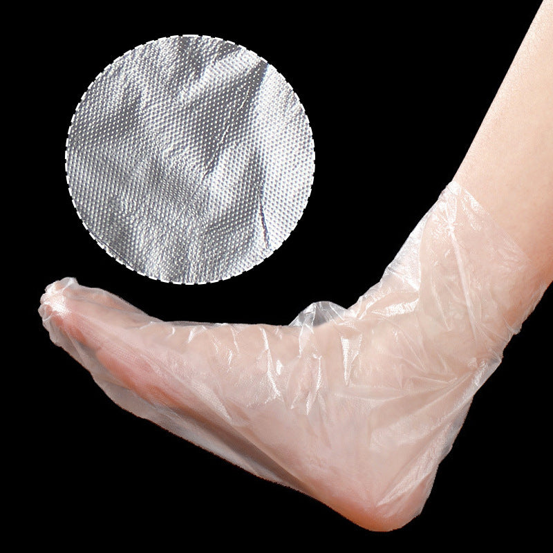 Disposable foot masks, 100 sheets, waterproof pe material, foot mask sleeves for shoe try-ons, foot spa treatments, medicinal foot masks, foot masks for athlete's foot