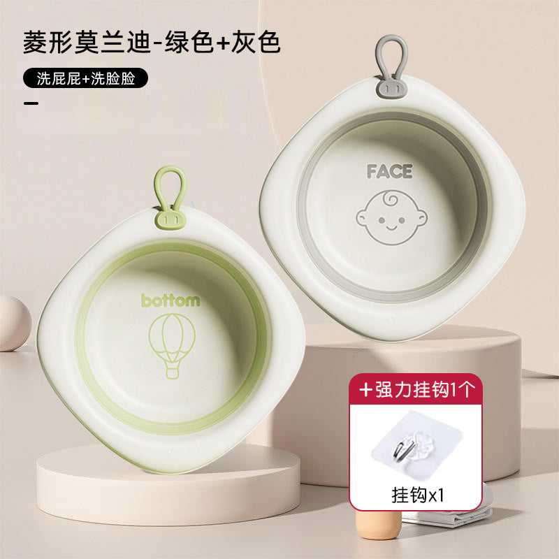 Baby washbasin - collapsible basin for newborns and infants - portable washbasin for baby and toddler - foldable baby and maternity supplies