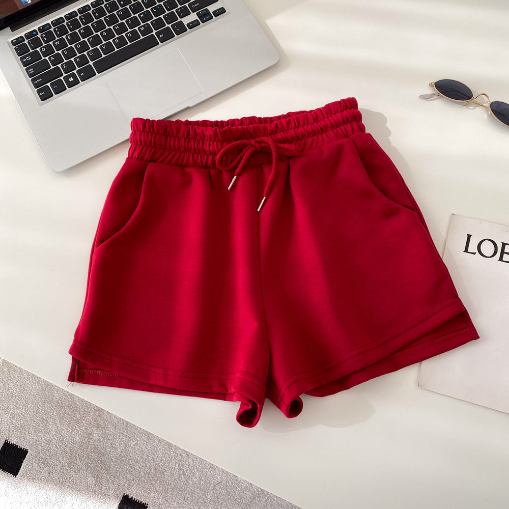 K-stylehigh waistcasualcasualloose pants shorts women's summer looseslimming lookeasiest for match drawstring sports casual pantssummer