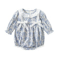 Baby crawling suit spring & falllace floral jumpsuit baby girl long sleeves triangular bag butt clothes pure cotton haha clothes for infants and children