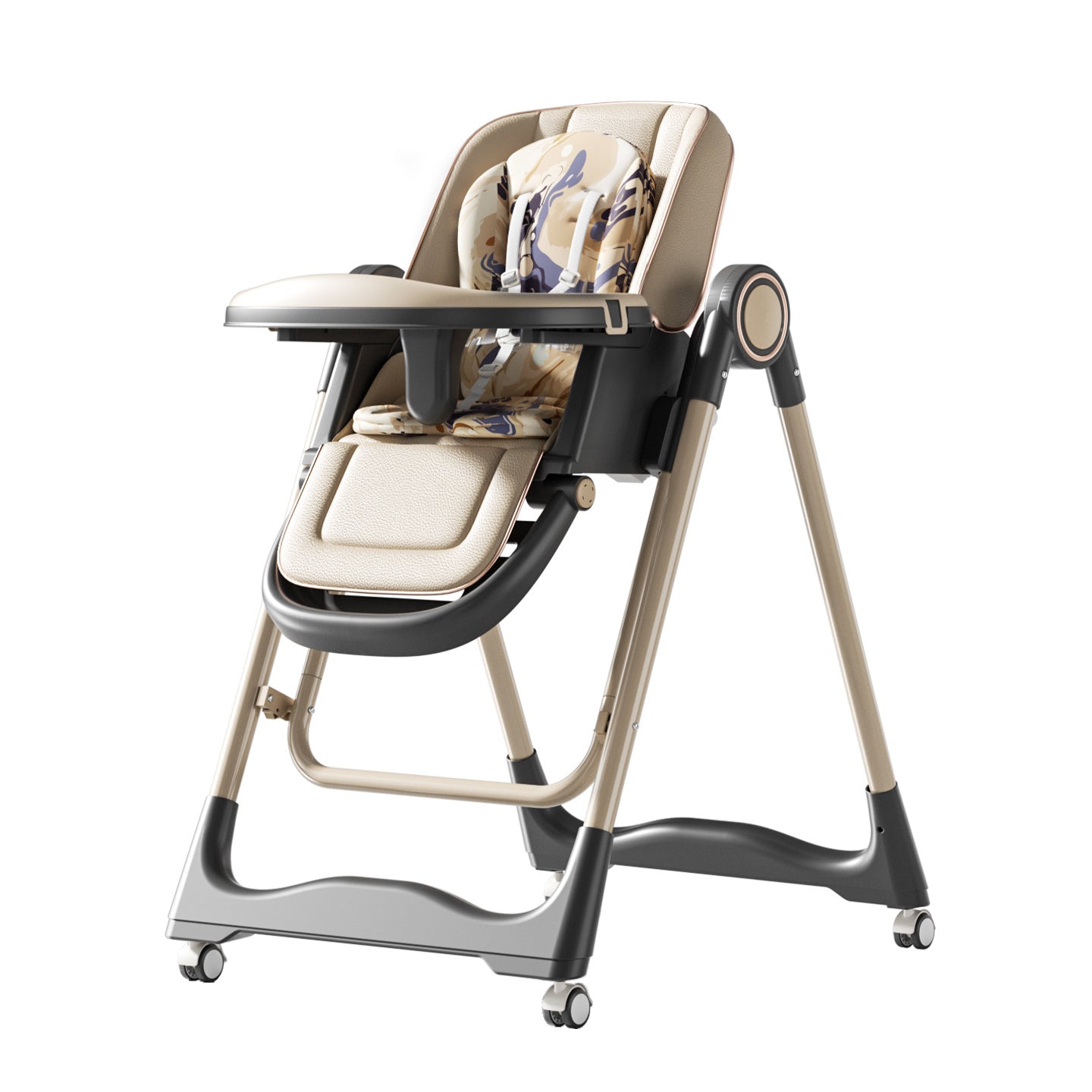 Baby dining chair Baby reclining foldable eating Adjustable toddler learning sitting artifact 0-6 year old child growth chair