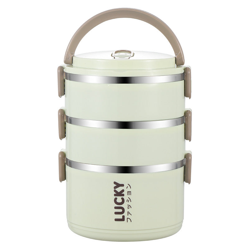 Stainless steel lunch box - stylish, ins-style insulated bento box with lid and dividers, perfect for office workers
