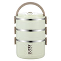 Stainless steel lunch box - stylish, ins-style insulated bento box with lid and dividers, perfect for office workers