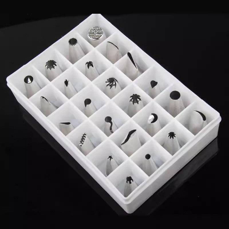 Hot Sale Stainless Steel Piping Nozzle 24 Head Cake Piping Nozzle Set/Piping Nozzle (Boxed)