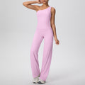 new cloud-like slimming peach hip yoga set - asymmetrical one-shoulder workout top & leggings - casual running & fitness outfit
