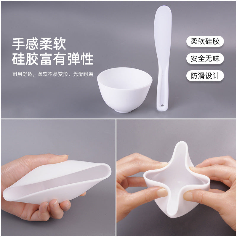 Directly from the manufacturer, the new silicone mask bowl adjustment film stick 2-piece set beauty salon DIY spa tools