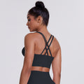 cloud-feeling brushed cross-back sports bra casual running bubble wrap fitness vest yoga clothes for women