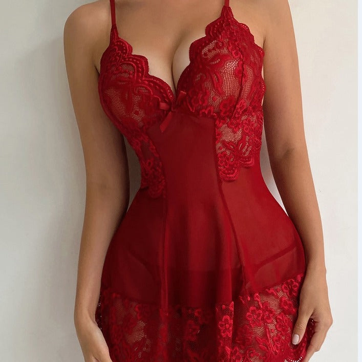 Amazon pajamas manufacturer wholesale mesh suspender loose plaidlace home clothes intimates nightgown