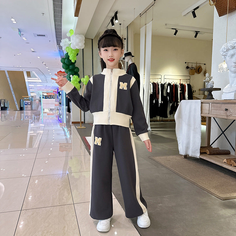 Girls' spring outfit set - loose fit, trendy & stylish  new collection - casual two-piece set for spring/autumn