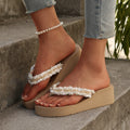 plus size flip-flops for women 2025 summerfashion style small fragrant style lightweight outwear chain sandals for women