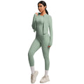Solid color new outdoor casual quick-dry sports yoga outfit - tight-fitting, butt-lifting, pocketed shorts - fitness naked feel three-piece set