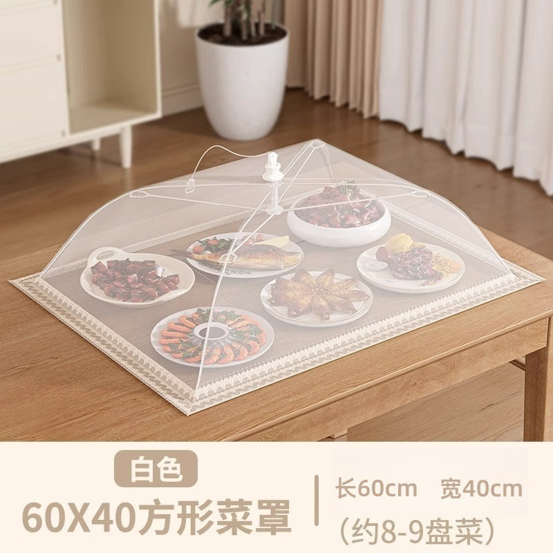 Cover for vegetables, household dining table, food dust cover, extra large kitchen anti-mosquito cover for leftovers, bowl cover, foldable