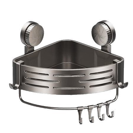 Bathroom suction cup shelf - no drilling required, wall-mounted triangular basket for toiletries and shower gel