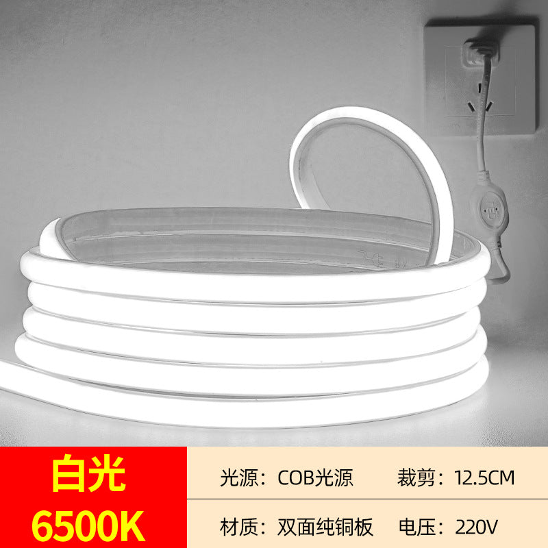 COB surface mounted light with 220v high pressure neon linear light strip silicone outdoor waterproof linear super bright led light~