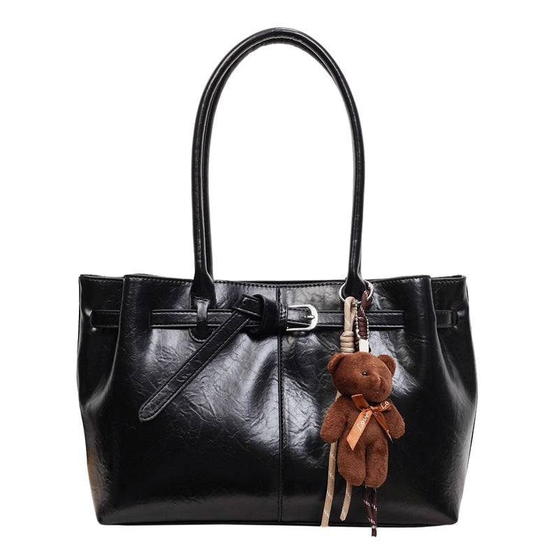 retro large capacity women's bag 2025 new arrival elegant trendy underarm bag casual minimalist commuter shoulder bag
