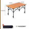 95cm height-adjustable wood grain table (50-80cm) - no mesh pocket + storage bag
