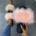 Amazon export one-character plush home cotton slippers women's autumn and winter new fashion outwear fur slippers wholesale