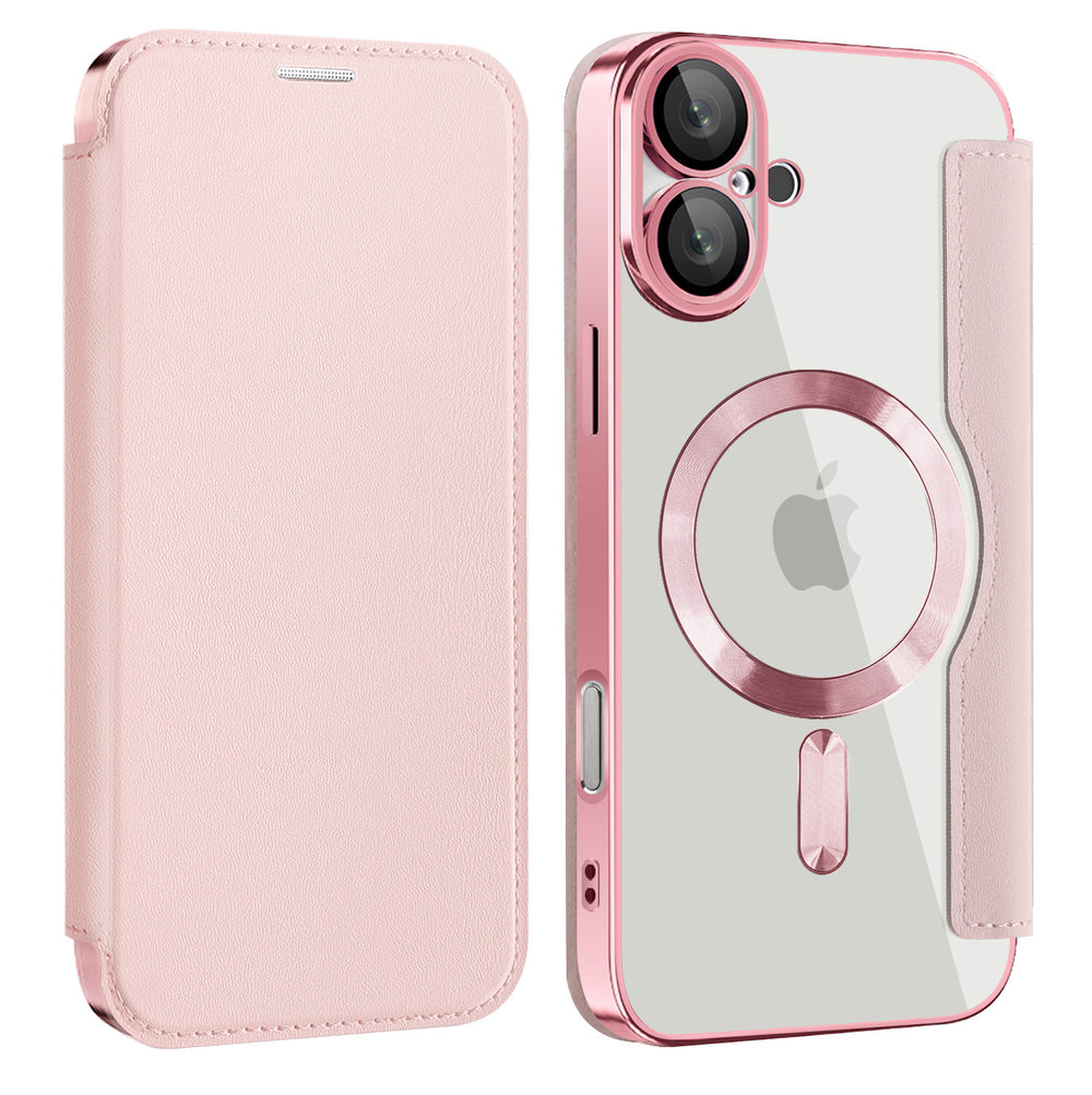 Popular apple 16plus flip leather case mobile phone case iphone15 magnetic anti-fall 13 protective cover cross-border