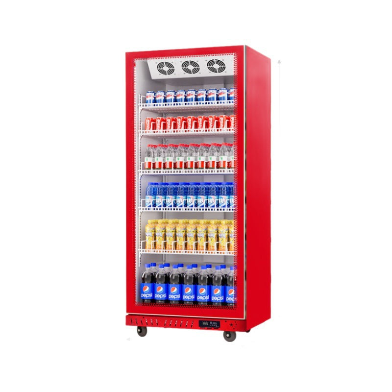 Commercial beverage cabinet air-cooled vertical transparent door intelligent temperature control supports display factory direct sales commercial refrigerator