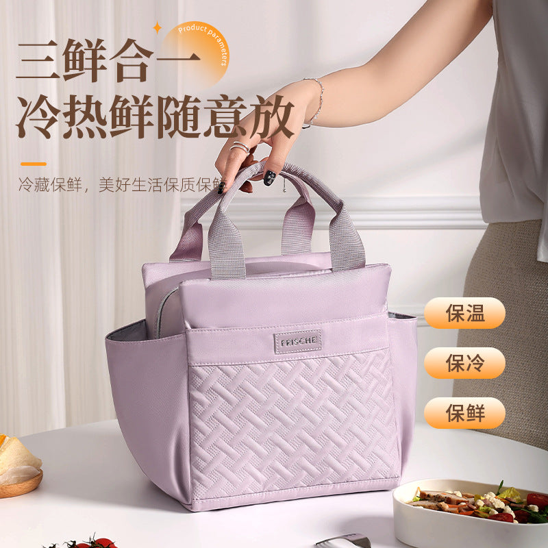 Beilian's new fashionable thermal insulation bag, large-capacity work portable lunch box bag, student portable picnic bento bag wholesale