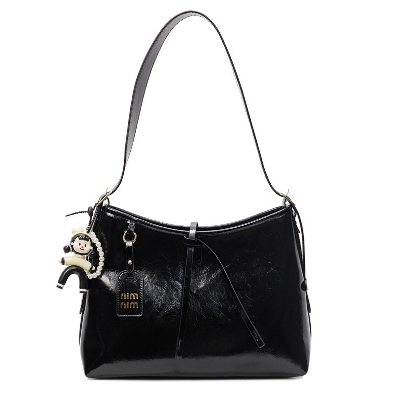 Simple bag women's 2025 summer new fashion versatile shoulder bag large capacity commuter tote bag messenger women's bag