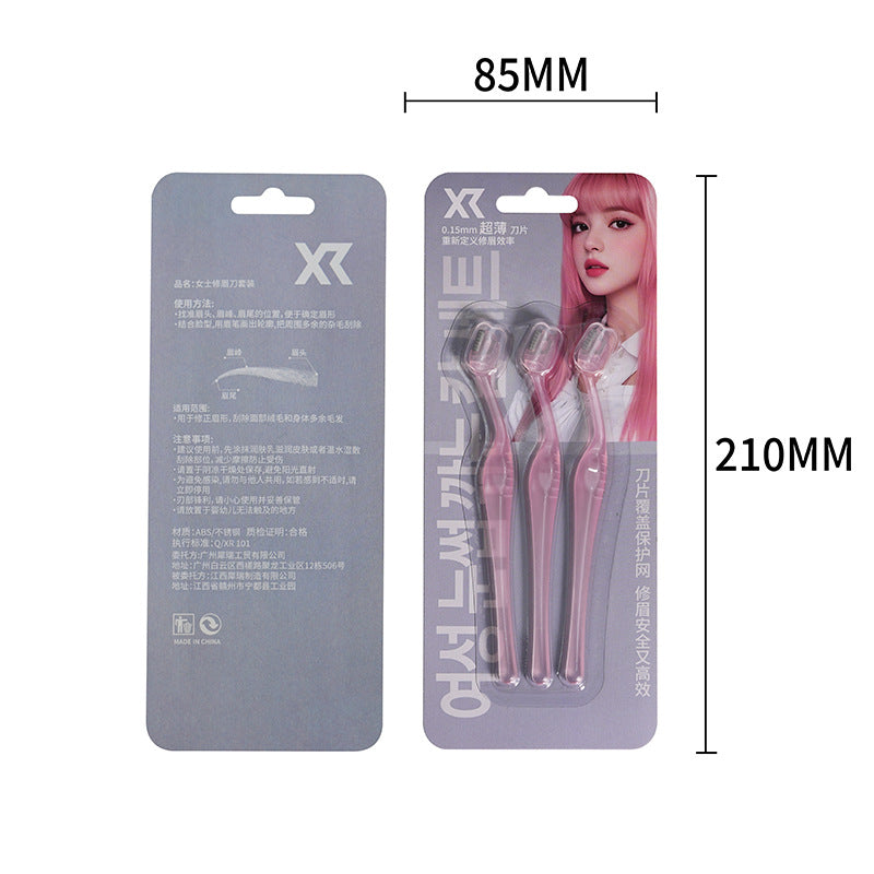 Mini eyebrow razor stainless steel blade anti-scratch eyebrow trimmer women's safe eyebrow shaving tool beauty tools manufacturer wholesale