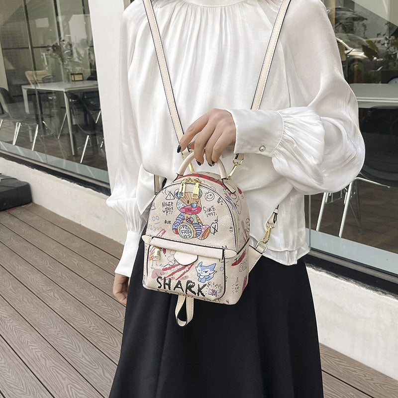 Bags: new 2025 collection - mori girl style cartoon bear quirky & unique casual travel backpack - pu leather