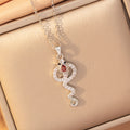 X8301-18 [titanium steel chain copper inlaid zirconium pendant]