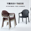 Outdoor patio plastic stool single chair single backrest imitation rattan chair balcony leisure area layout milk tea shop others