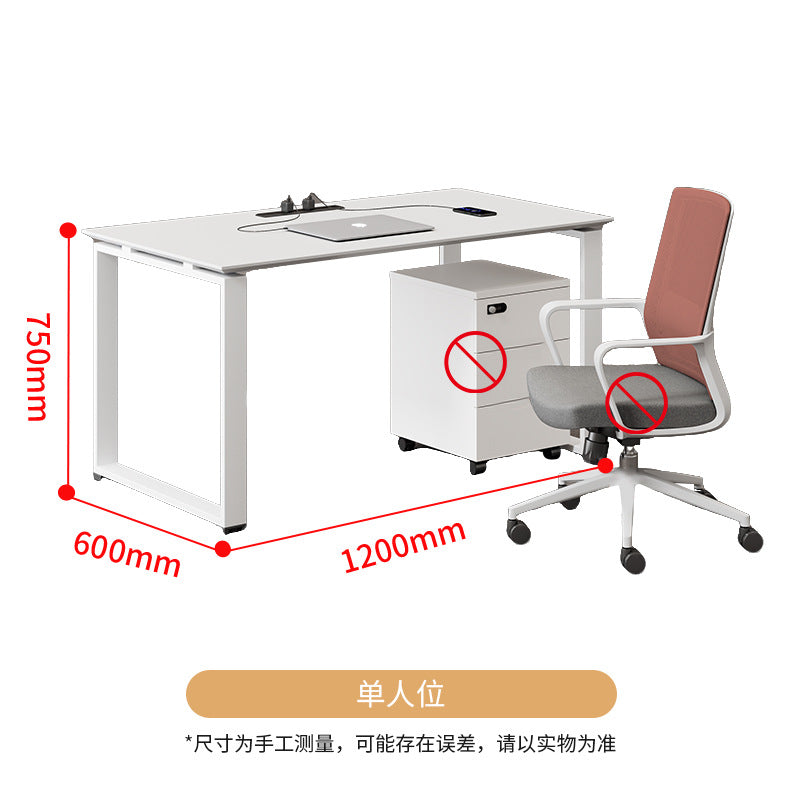 Saint li office desk and chair set - minimalist modern computer desk with partition, staff booth, office furniture