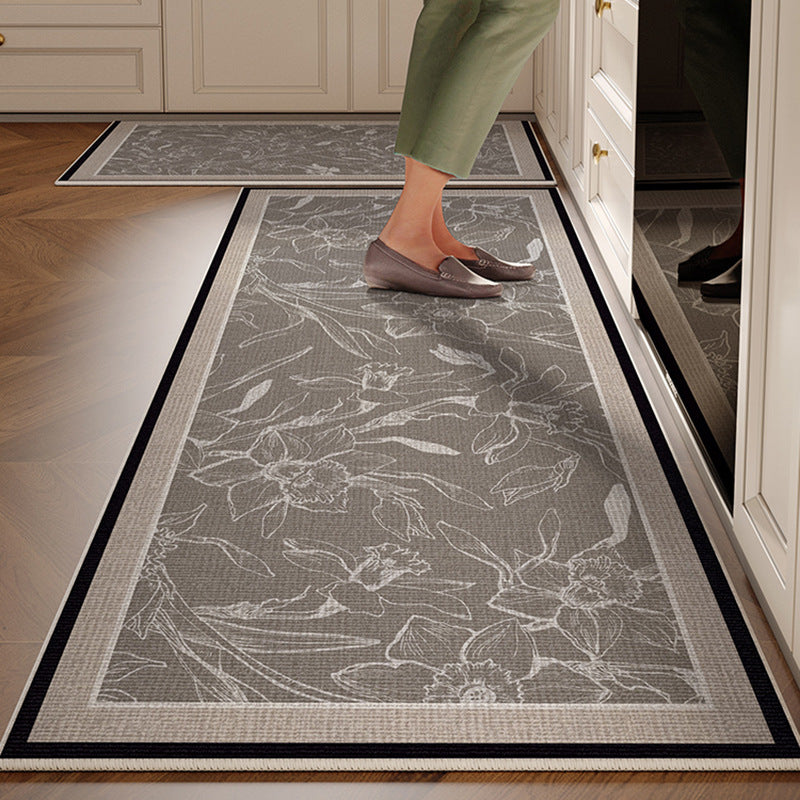 Kitchen floor mat non-slip oil-proof waterproof wipeable no-wash stain-resistant  new special carpet no-wash foot mat