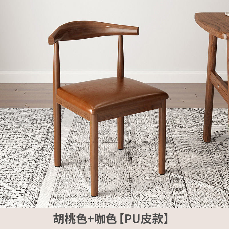 For homenordic desk chair modern casual restaurant chair iron horn chair dining table chair backrest stool