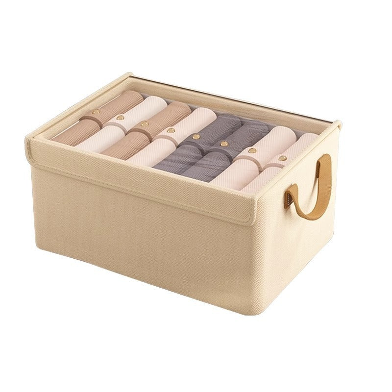 Household foldable steel frame storage box, pants clothing storage box, dormitory sorting clothes and sundries special storage basket