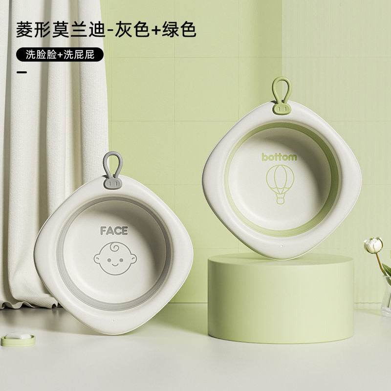 Baby washbasin - collapsible basin for newborns and infants - portable washbasin for baby and toddler - foldable baby and maternity supplies