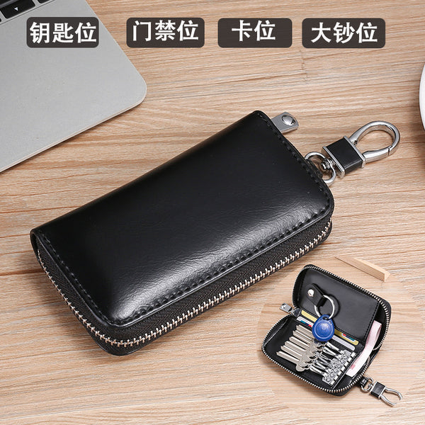 Business Simple Key Bag Men's Car Home Key Universal Key Bag Large Capacity Waist Hanging Multifunctional Wallet