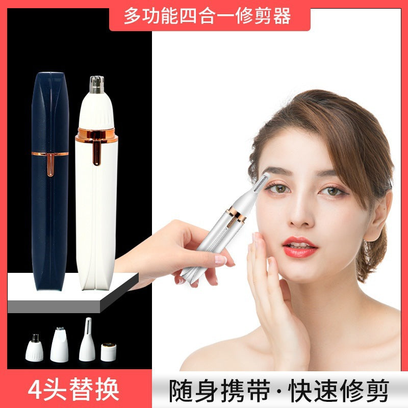 Four-in-one electric shaver trimmer kit - mini hair remover & trimmer - waterproof & portable multifunctional grooming tool