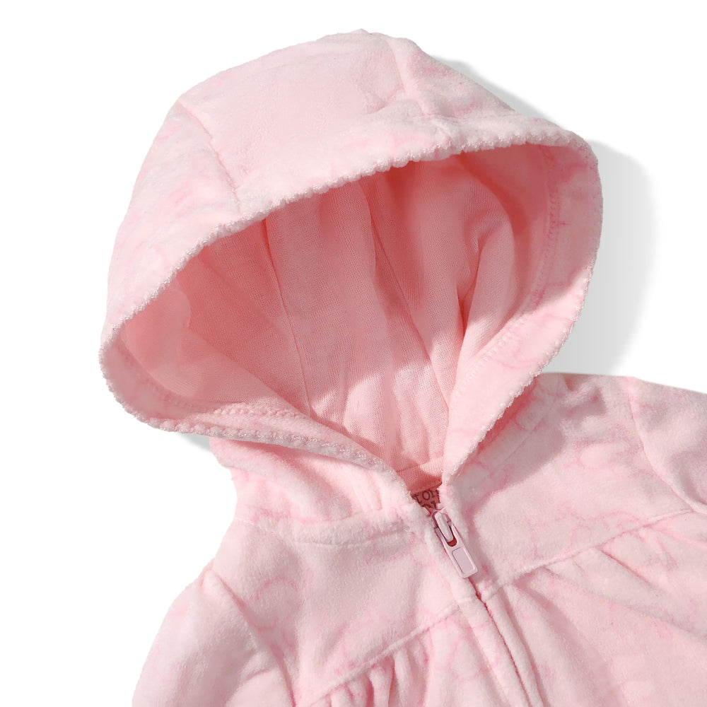 Export baby shake capsules velvet long crawl fall and winter style infant zipper windbreaker baby girl cute crawl suit jumpsuit