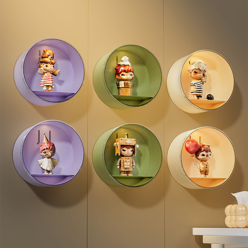 Blind box storage display stand Wall-mounted POP MART display box display Wall-mounted shelf Transparent figure cabinet