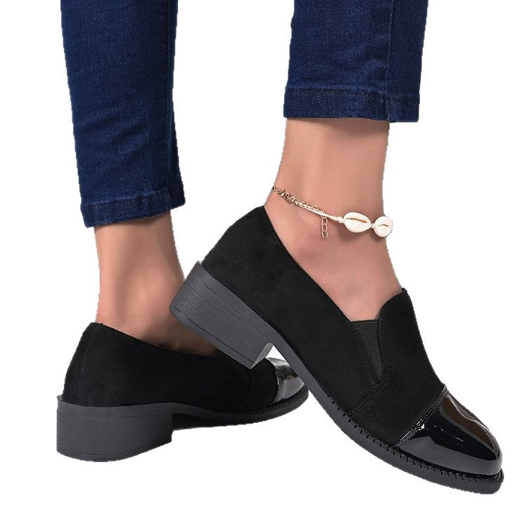 spring/autumn new arrival: plus-size chunky sole leather shoes for cross-border e-commerce. sizes 35-43 available. wholesale options available. dropshipping to  and