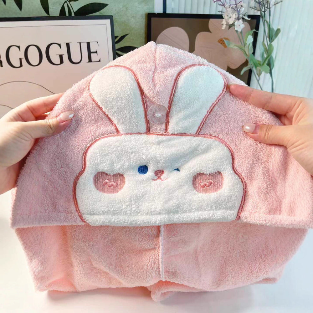 Shower cap coral fleece dry hair cap water absorbent quick dry high appearance non-stick hair free blow shower cap waterproof shower cap head dry hair towel