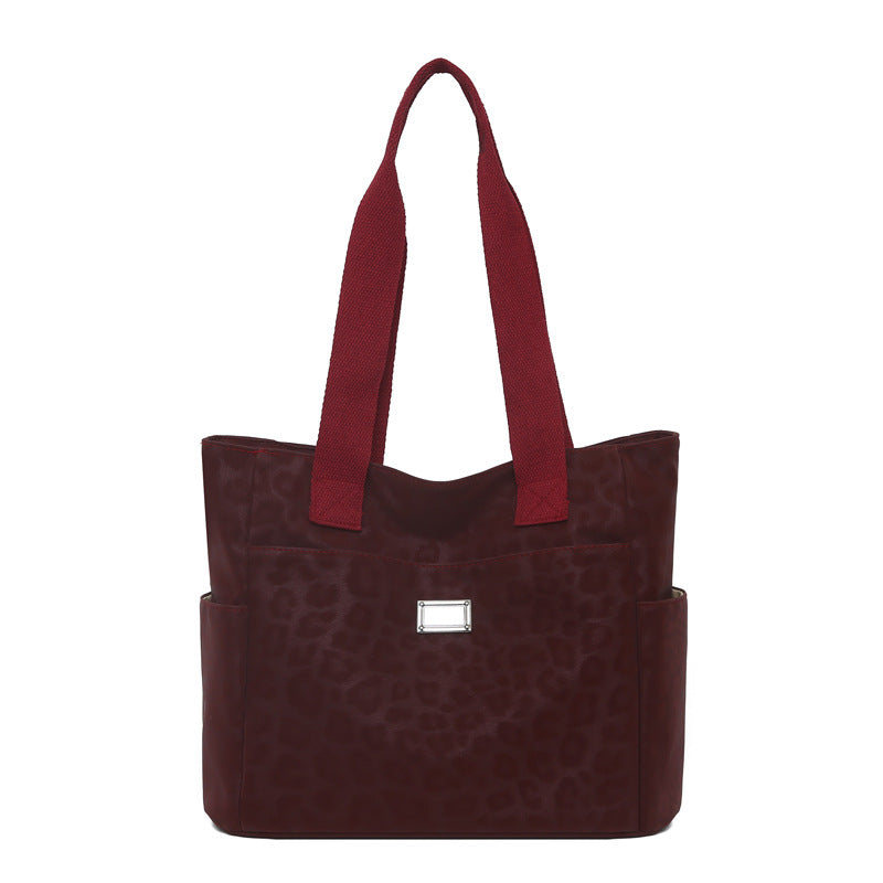 2026 new leopard print women's handbag tote - stylish, versatile, shoulder bag, large capacity, lightweight commuter tote