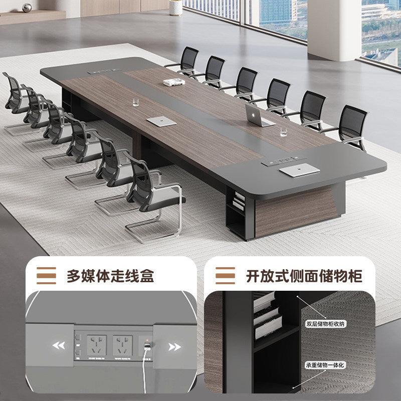 Saint-li conference table - modern rectangular boardroom table and chair set, available in various sizes for small to large meeting rooms, office furniture
