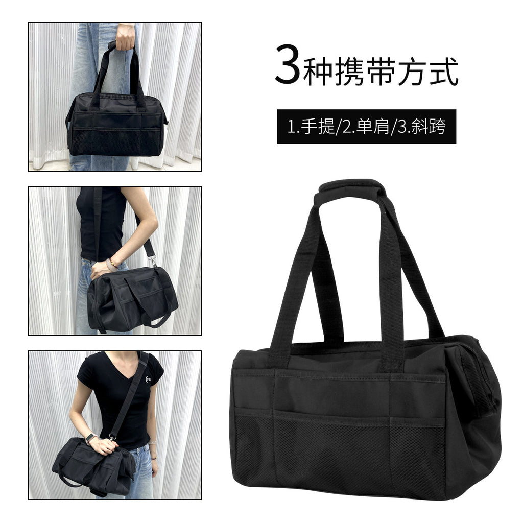 Professional hairdressing tool bag, travel bag, portable messenger shoulder storage bag, tool bag, portable large-capacity handbag.