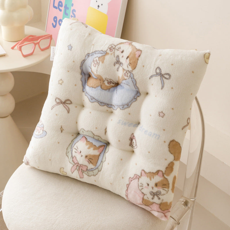 All-season square chair cushion - home, classroom, student stool pad - non-slip base - kids' floor mat