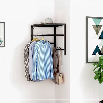No punching corner coat rack wall hanging storage bedroom entrance for home simple coat rack corner storage clothes drying rack