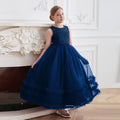 Girls' formal dress - high-end runway mesh skirt, vest dress, elegant hostess style, customized for children's piano recitals, european and american style